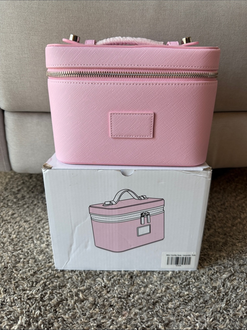 NEW IN BOX Etoile Mini Vanity Case with removable insert Pink/Lavender